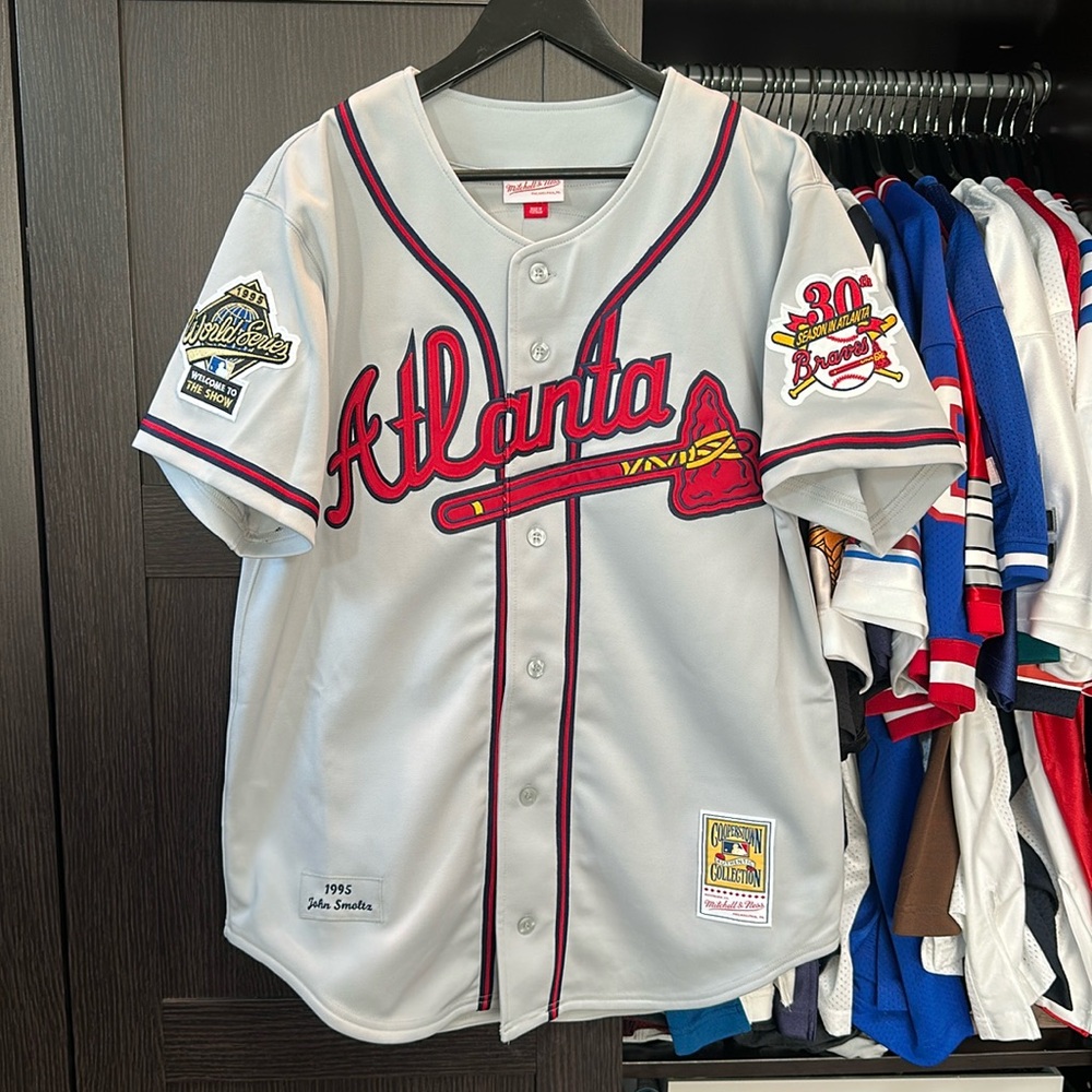 John Smoltz Atlanta Braves Mitchell & Ness 1995 Throwback Authentic Jersey